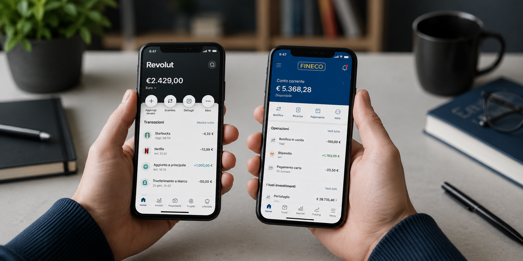 Revolut vs Fineco confronto completo